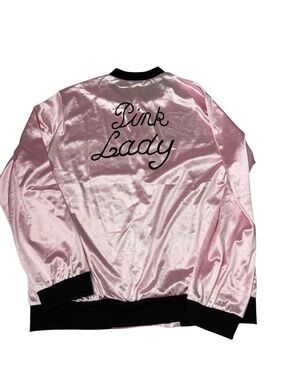 Pink Lady Jacket Grease Pink Ladies Satin Bomber Jacket Halloween costume
